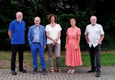 von links - Franz Rudolf Klos, Wolfgang Rau, Friederike Steitz, Melanie Mai, Werner Richner